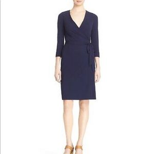 DVF ‘Julian’ Wrap Dress in Navy, size 6